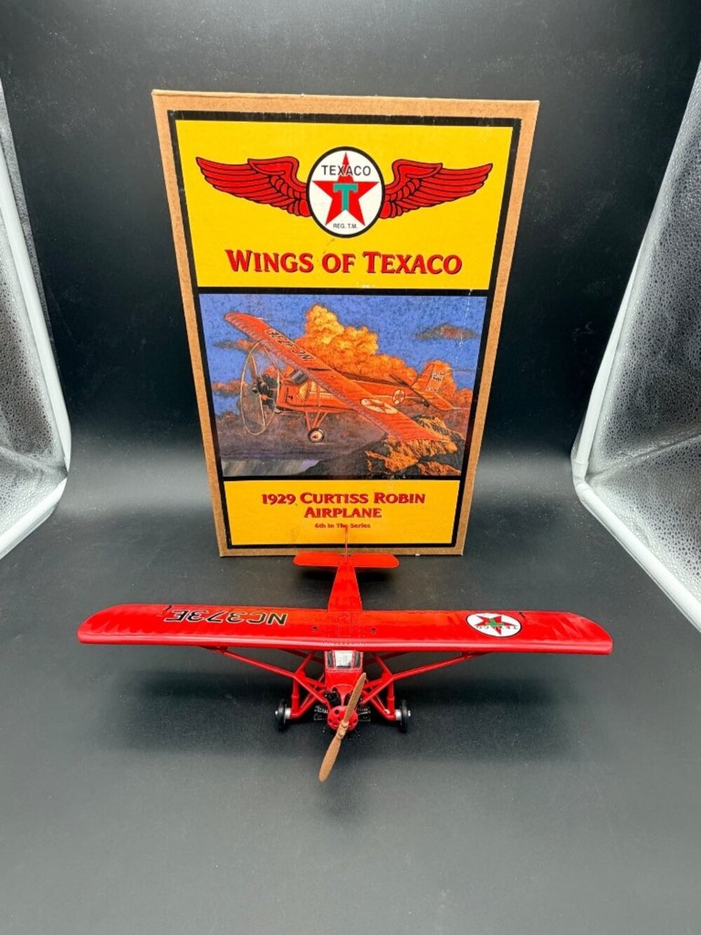 Texaco Wings Of Texaco 1929 Curtiss Robin Airplane Red Diecast Model With Box